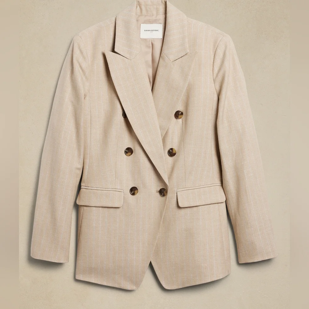 NWT BANANA REPUBLIC | Striped Icon Blazer - Picture 2 of 6